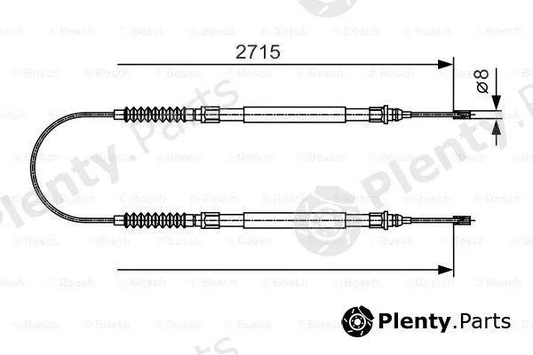 Bosch 1987482003 — Cable Pull, parking brake