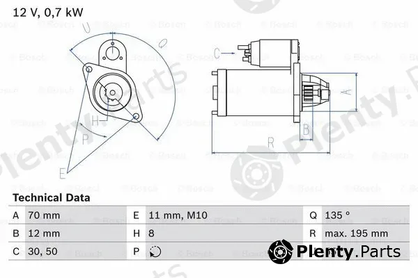 Bosch 0986018630 — Starter