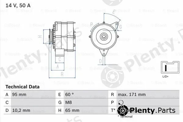 Bosch 0986034830 — Alternator