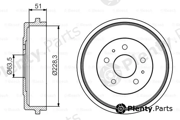 Bosch 0986477219 — Brake Drum