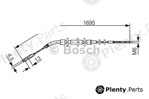 Bosch 1987477004 — Cable Pull, parking brake