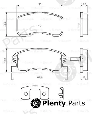 Bosch 0986424697 — Brake Pad Set, disc brake