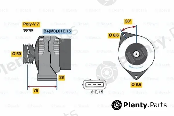 Bosch 0123515023 — Alternator
