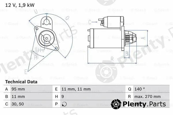 Bosch 0986016740 — Starter