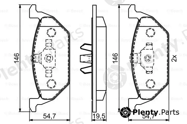 Bosch 0986495454 — Brake Pad Set, disc brake