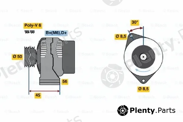 Bosch 0124325117 — Alternator