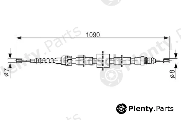 Bosch 1987477464 — Cable Pull, parking brake