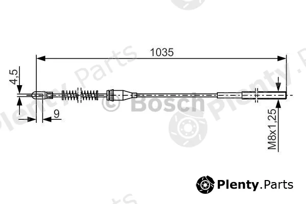Bosch 1987477307 — Cable Pull, parking brake