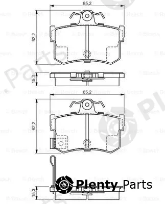 Bosch 0986424568 — Brake Pad Set, disc brake