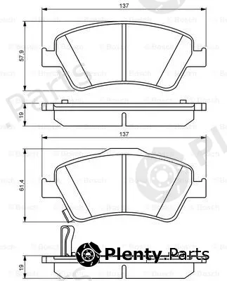 Bosch 0986494260 — Brake Pad Set, disc brake