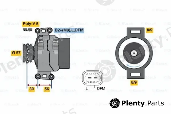 Bosch 0124415025 — Alternator