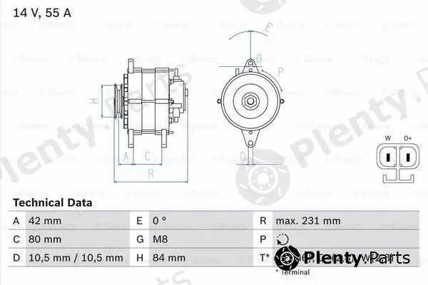 Bosch 0986049870 — Alternator