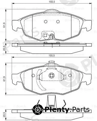 Bosch 0986495161 — Brake Pad Set, disc brake