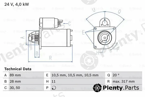 Bosch 0986018990 — Starter