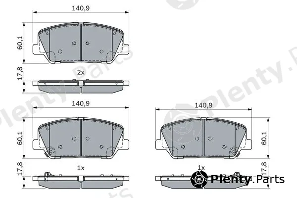 Bosch 0986424491 — Brake Pad Set, disc brake