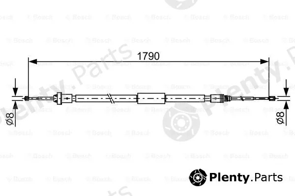 Bosch 1987482495 — Cable Pull, parking brake