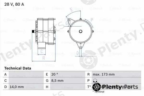 Bosch 0986037760 — Alternator