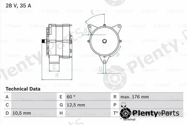 Bosch 0986037440 — Alternator