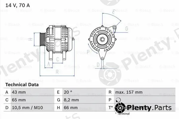 Bosch 0986038740 — Alternator