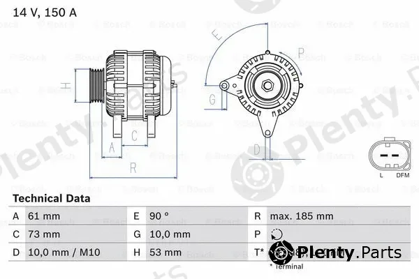 Bosch 0986048921 — Alternator