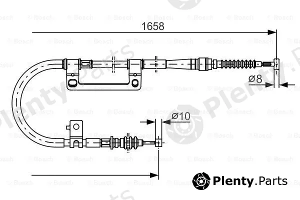 Bosch 1987482100 — Cable Pull, parking brake