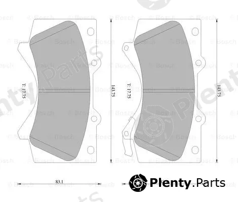 Bosch 0986AB1493 — Brake Pad Set, disc brake