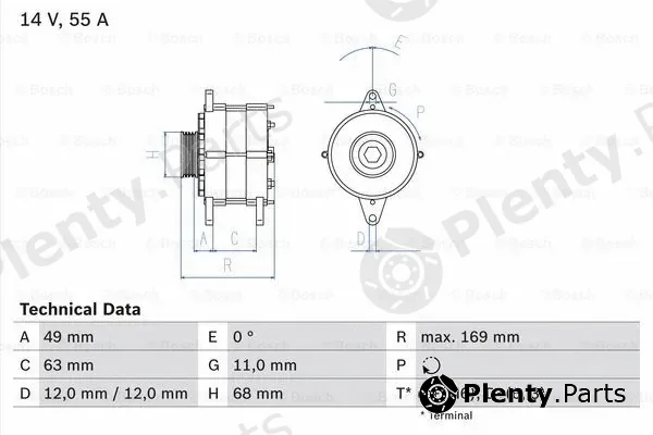 Bosch 0986030970 — Alternator