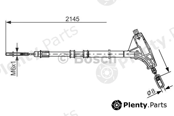 Bosch 1987477592 — Cable Pull, parking brake