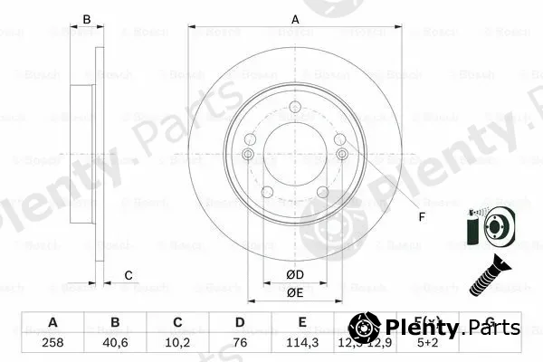 Bosch 0986479E68 — Brake Disc