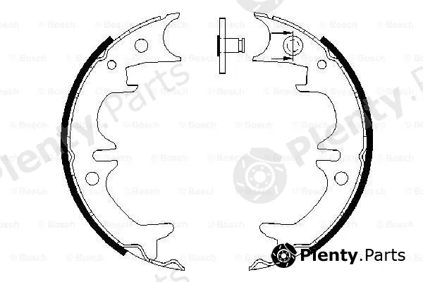 Bosch 0986487602 — Brake Shoe Set, parking brake