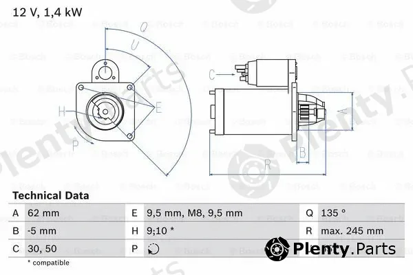 Bosch 0986014590 — Starter