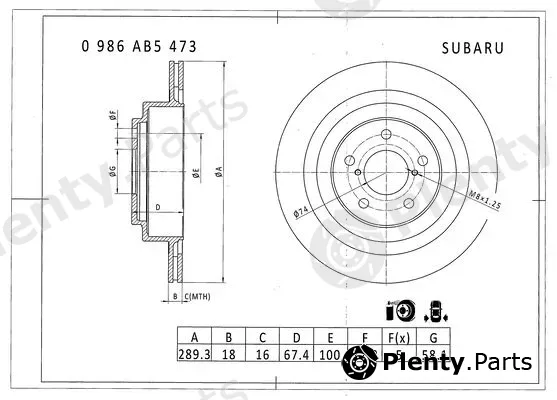 Bosch 0986AB5473 — Brake Disc