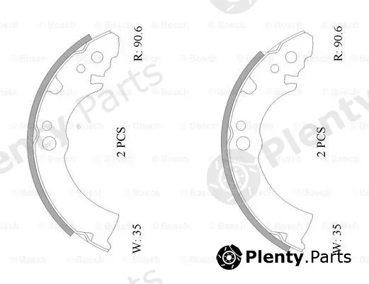 Bosch 0986AB0034 — Brake Shoe Set