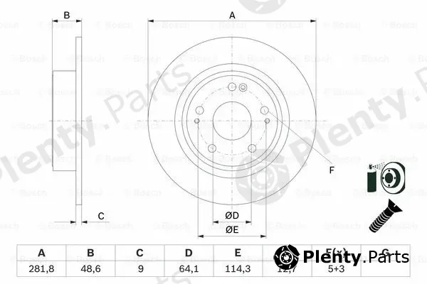 Bosch 0986479F76 — Brake Disc