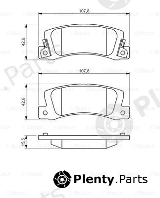 Bosch 0986461136 — Brake Pad Set, disc brake