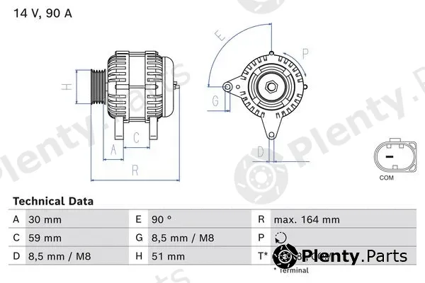 Bosch 0986084750 — Alternator