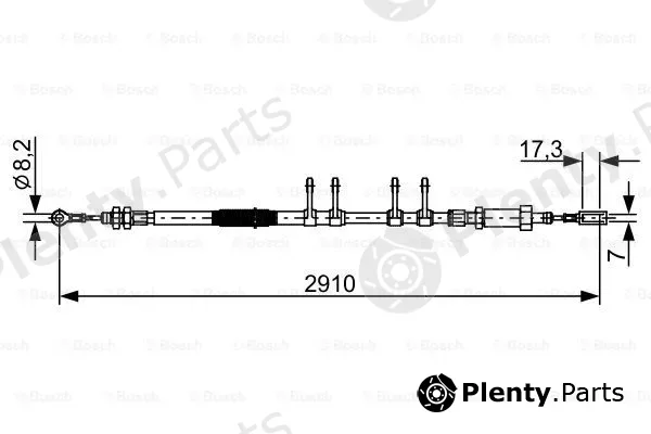 Bosch 1987482447 — Cable Pull, parking brake