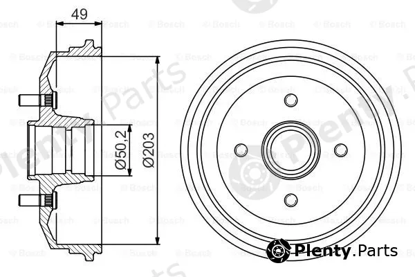 Bosch 0986477226 — Brake Drum
