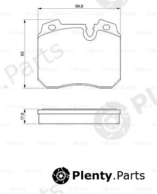 Bosch 0986424032 — Brake Pad Set, disc brake
