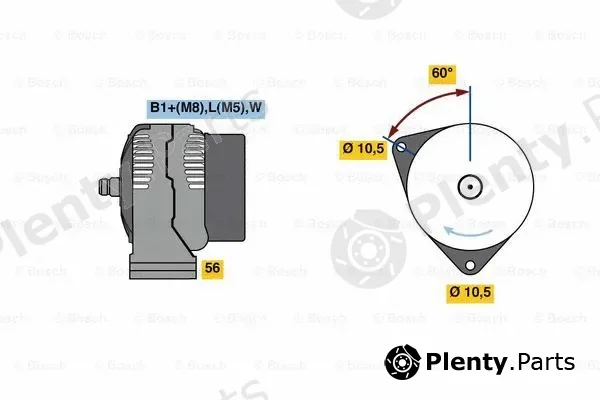 Bosch 0124525147 — Alternator