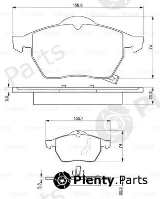 Bosch 0986424461 — Brake Pad Set, disc brake