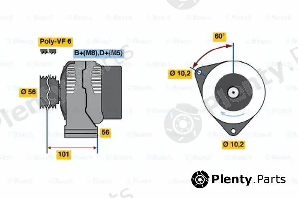 Bosch 0123510080 — Alternator