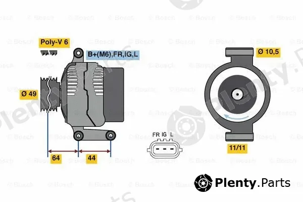 Bosch 0986080610 — Alternator