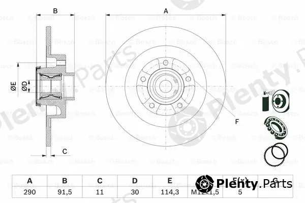 Bosch 0986479F42 — Brake Disc