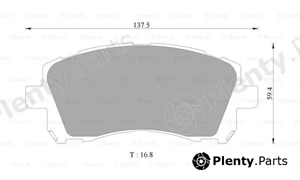 Bosch 0986505668 — Brake Pad Set, disc brake