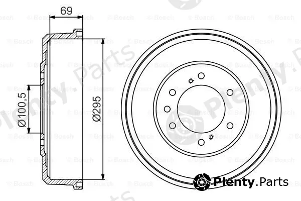 Bosch 0986477165 — Brake Drum