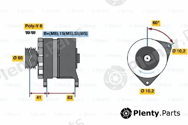 Bosch 0120468128 — Alternator