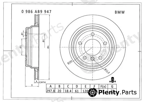 Bosch 0986AB9947 — Brake Disc