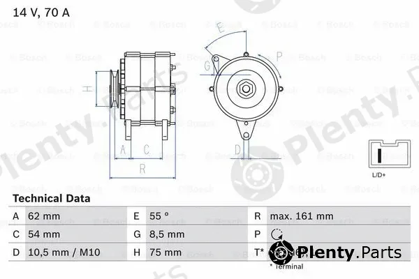 Bosch 0986037791 — Alternator