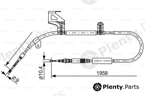 Bosch 1987477603 — Cable Pull, parking brake